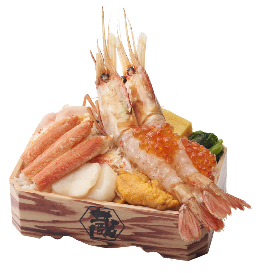 Kura Botan-ebi (red shrimp) Deluxe Bento
